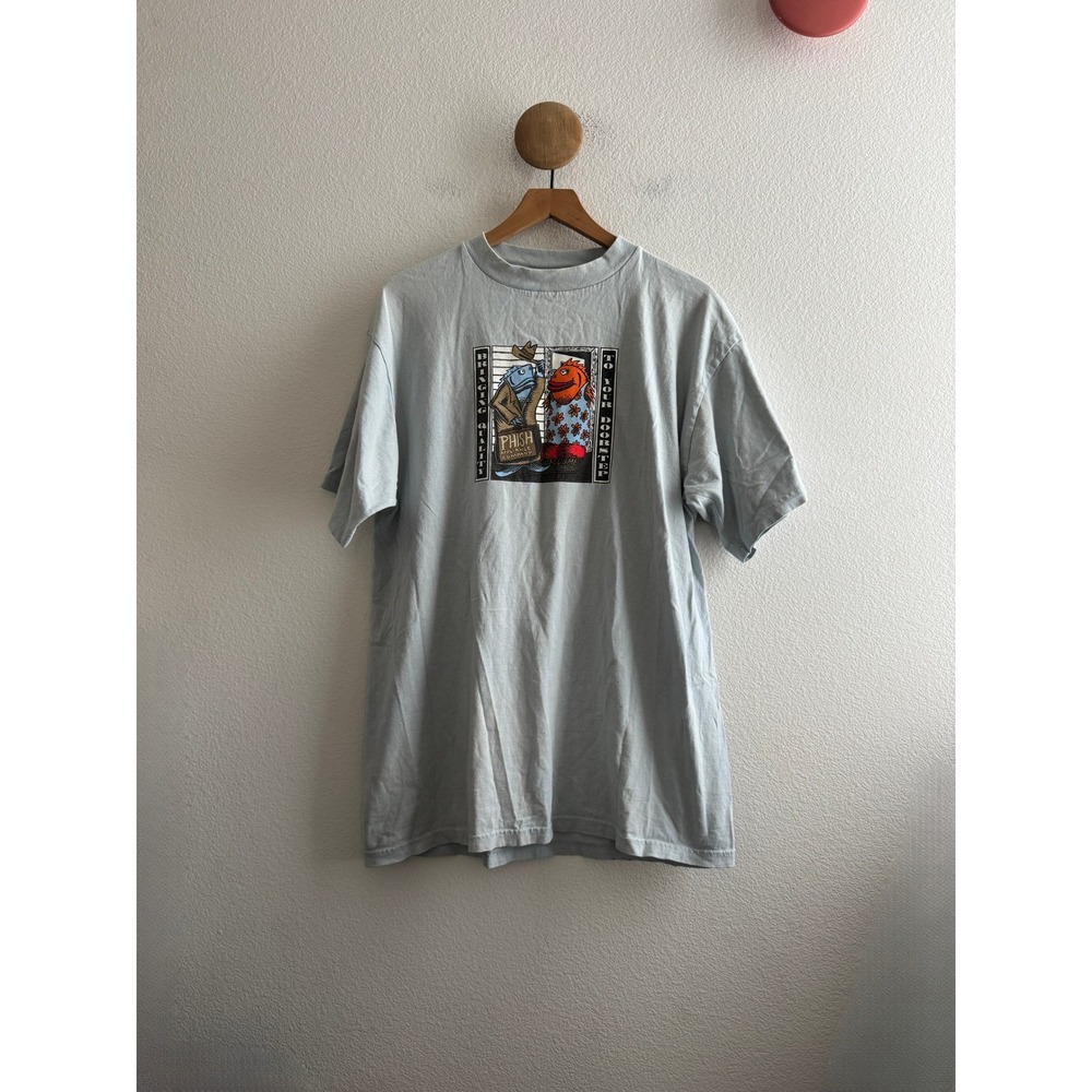 Vintage 1997 Phish Appliance Company Summer Tour Tshirt Light Blue XL Tultex